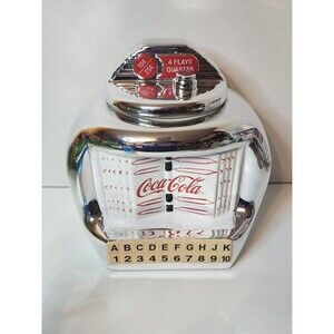 Coca Cola Brand Cookie Jar Silver Juke Box by Gibson Vintage 2000